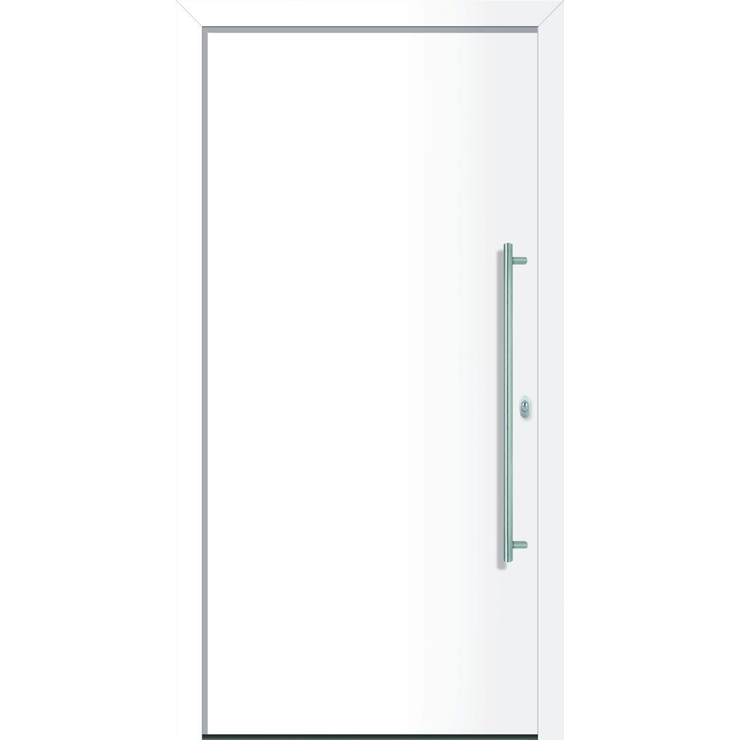 Alu-Kunststoffhaustür "Ontario" weiß DIN R 110x210cm