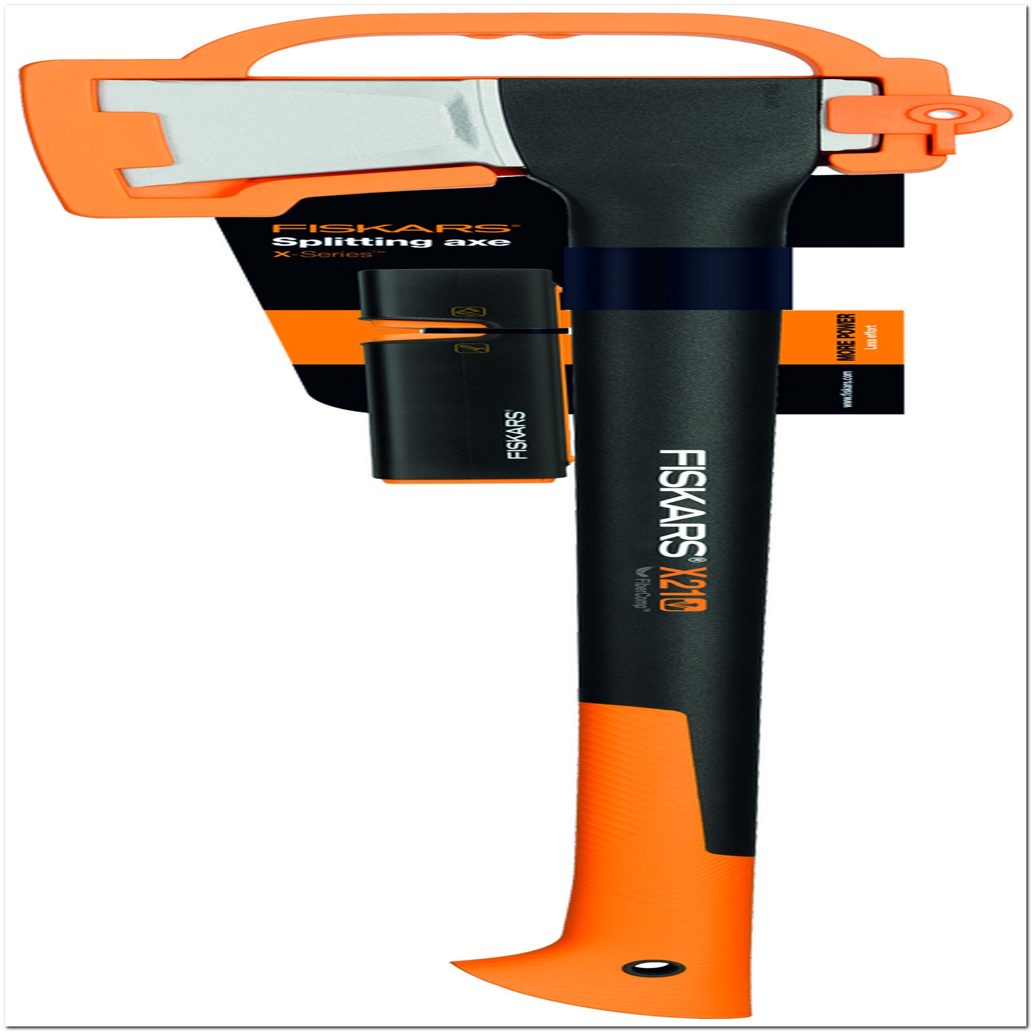 Fiskars X21 Spaltaxt mit orangefarbenem Griff
