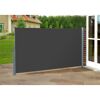 Anthrazitfarbener Seitenrollo, L 300 cm x H 160 cm
