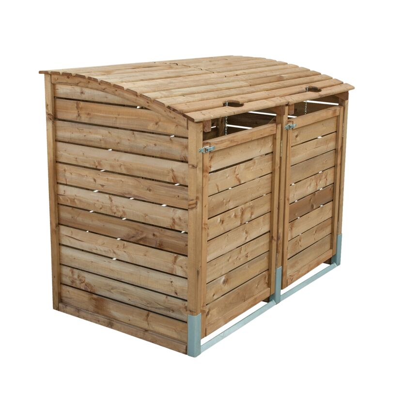 Mülltonnenbox aus Nadelholz