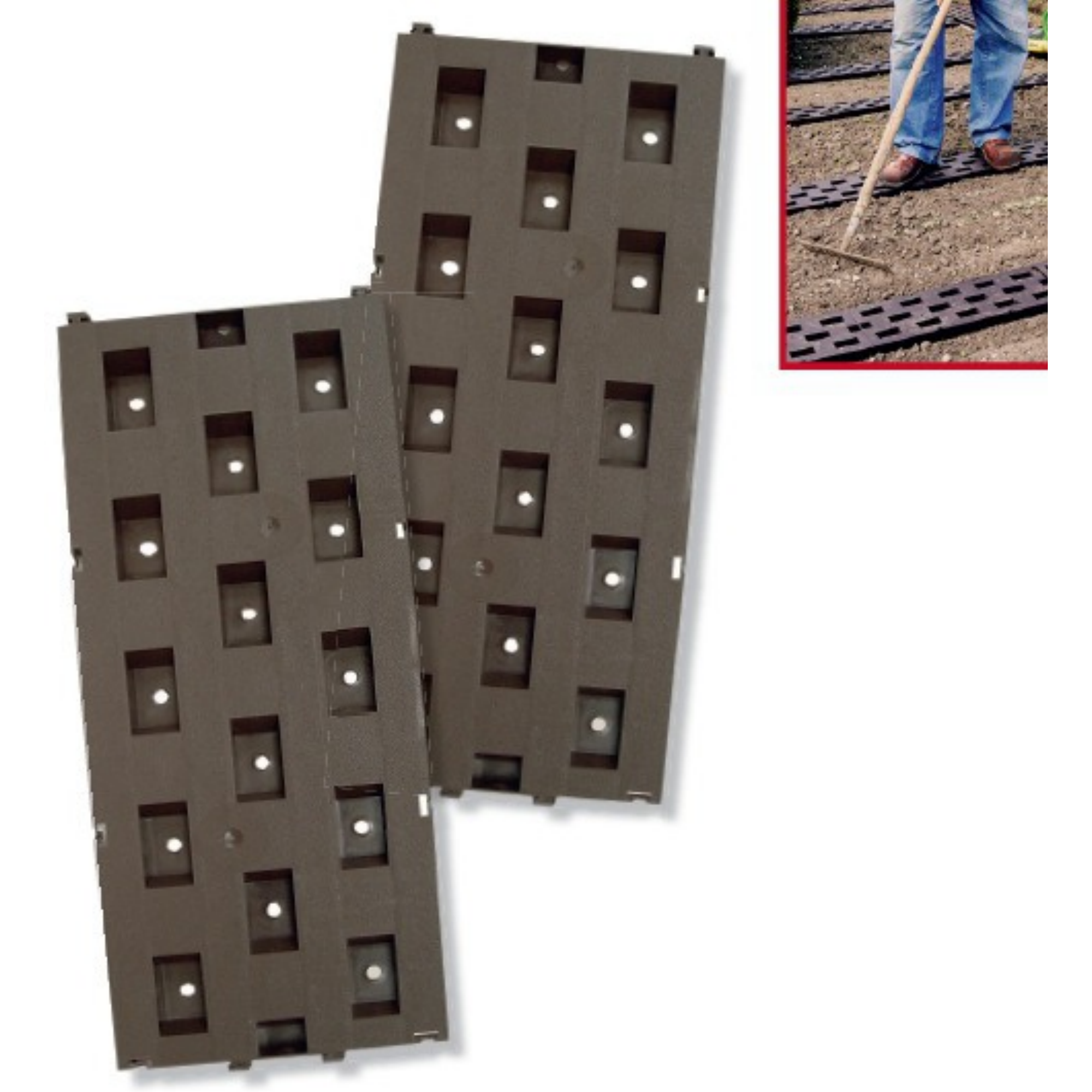 Beetplatten Polypropylen braun 50 cm x 21 cm 5 Stück + product picture