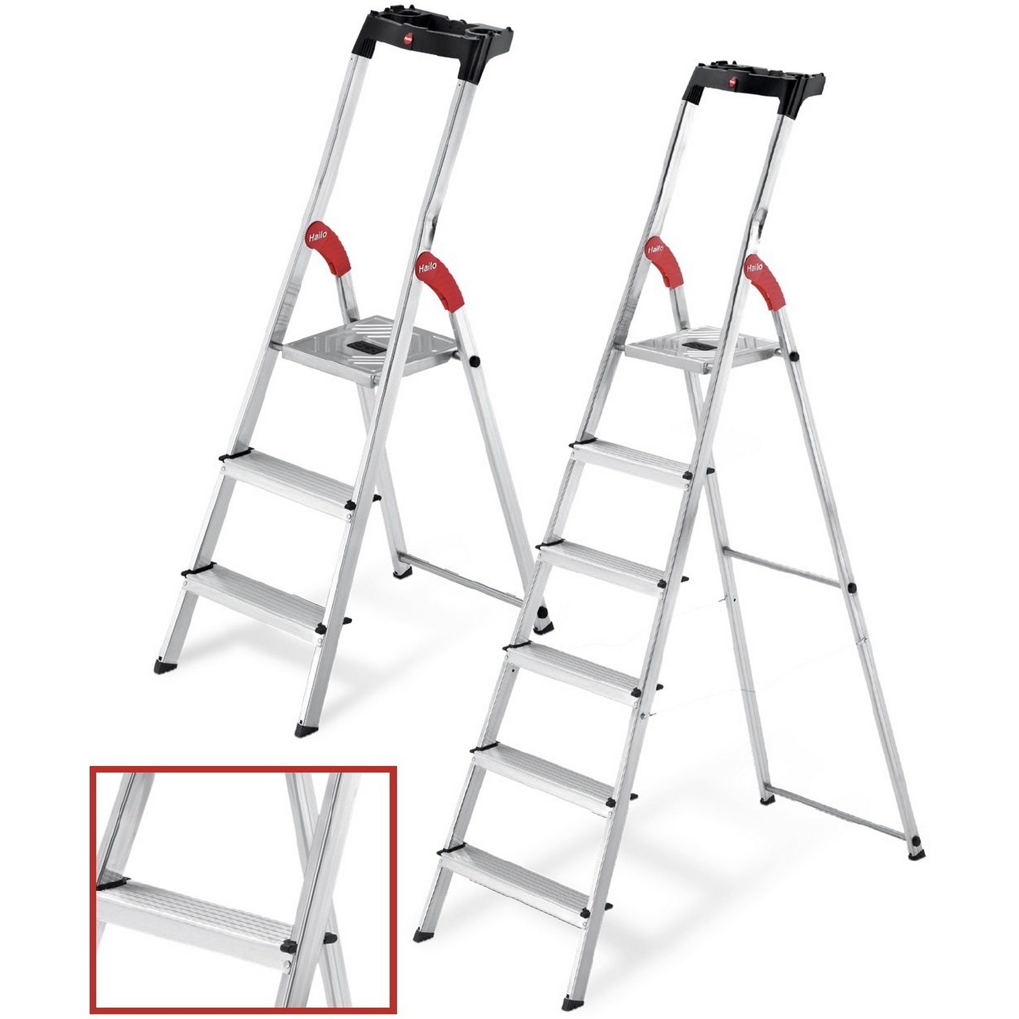 Hailo Leiter 6Stufen L60 Aluuminium ǀ toom Baumarkt