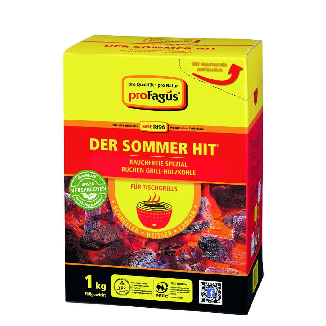 profagus Der Sommer Hit Buchen Grill-Holzkohle 1 kg