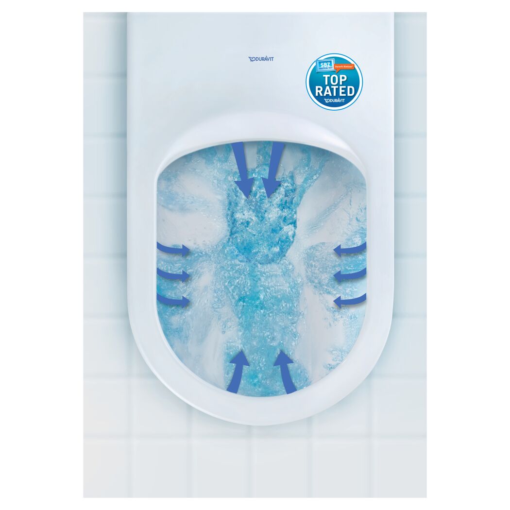 Wand-WC spülrandlos 'D-Code' inklusive WC-Sitz weiß