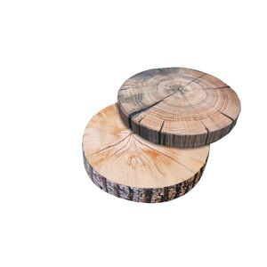 Sitzkissen Holz Design 3 braun Ø 40 cm