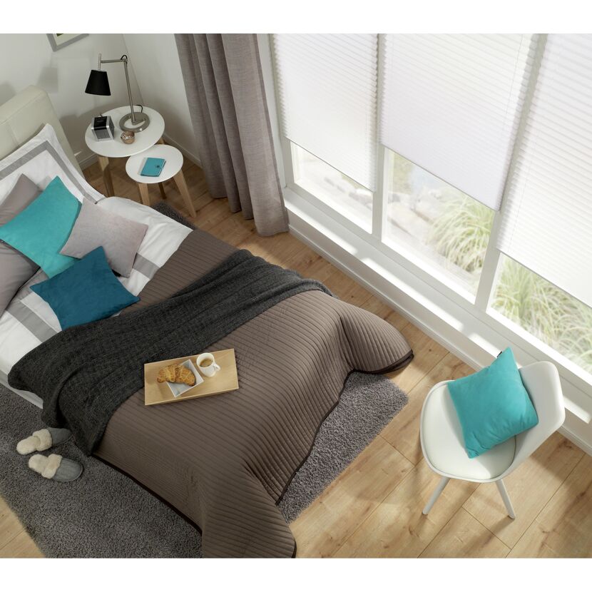 EasyFix Plissee 'Lilly' weiß 60 x 130 cm
