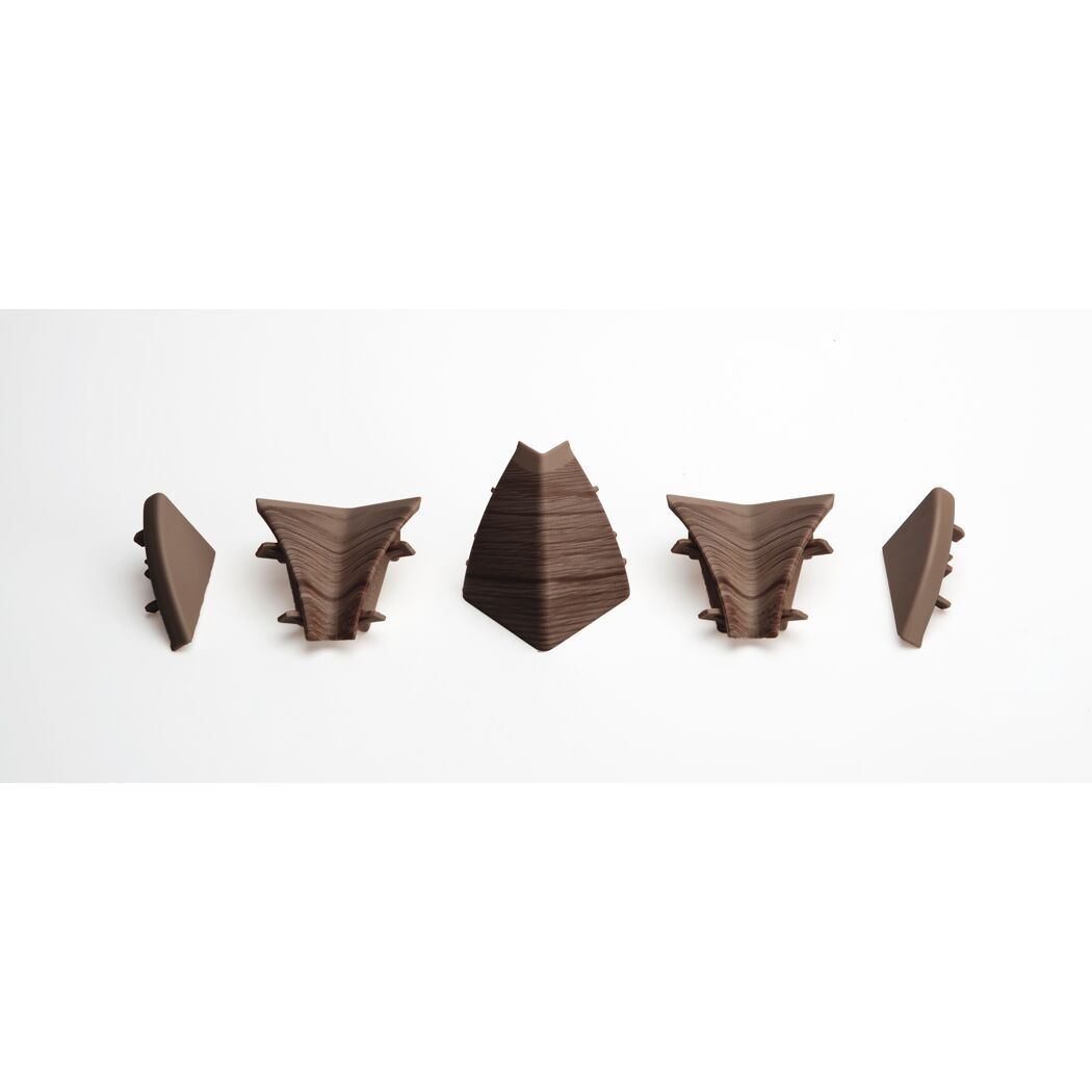 Wandabschluss Zubehör-Set Eiche Cognac