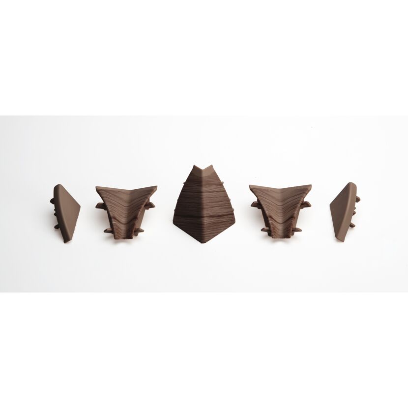 Wandabschluss Zubehör-Set Eiche Cognac