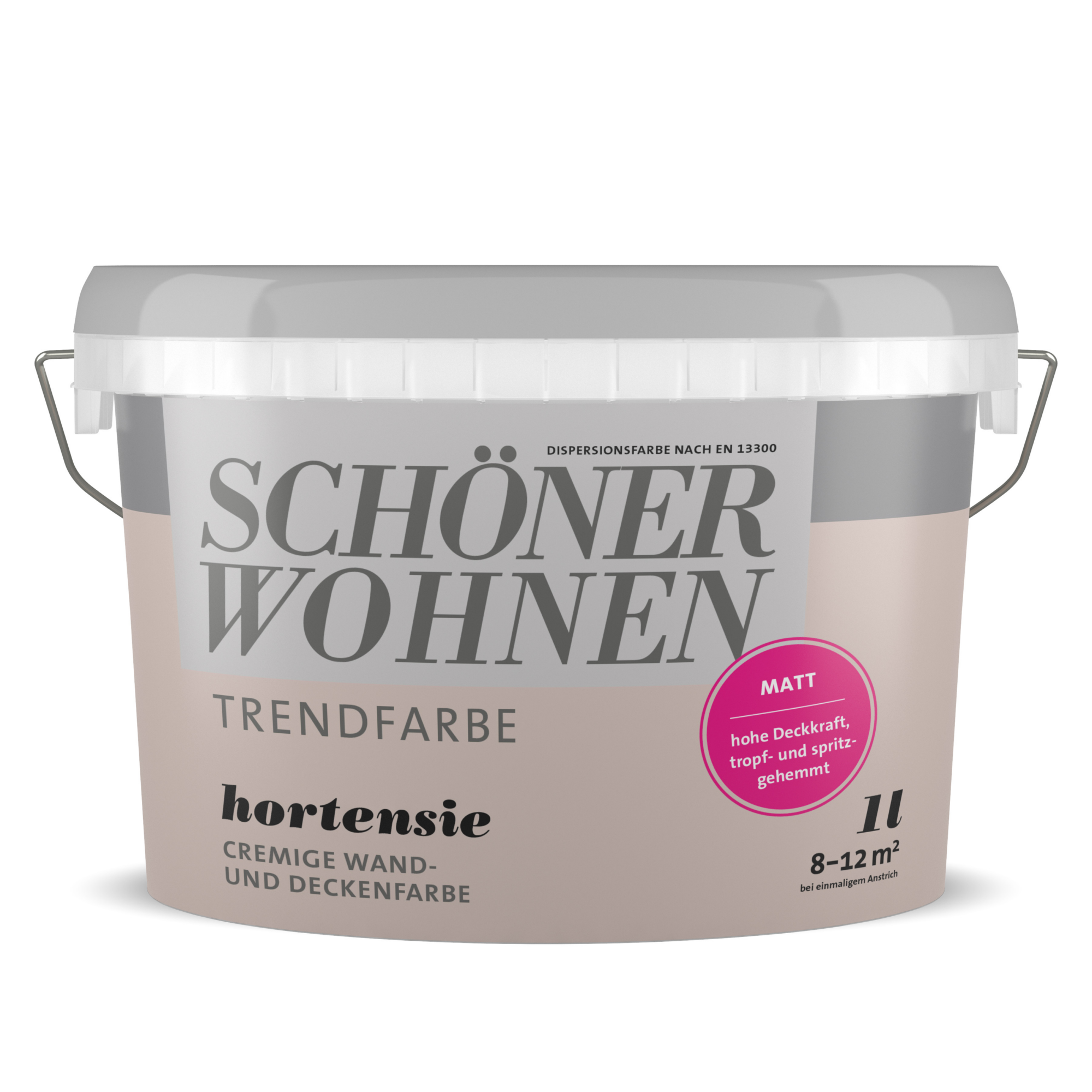 Schöner Wohnen Farbe Wandfarbe 'Hortensie' altrosa matt 1 l