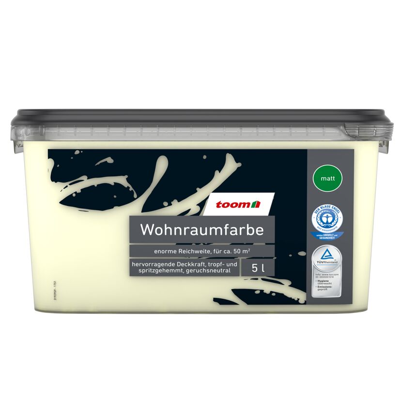 Wandfarbe cremeweiß matt 5 l