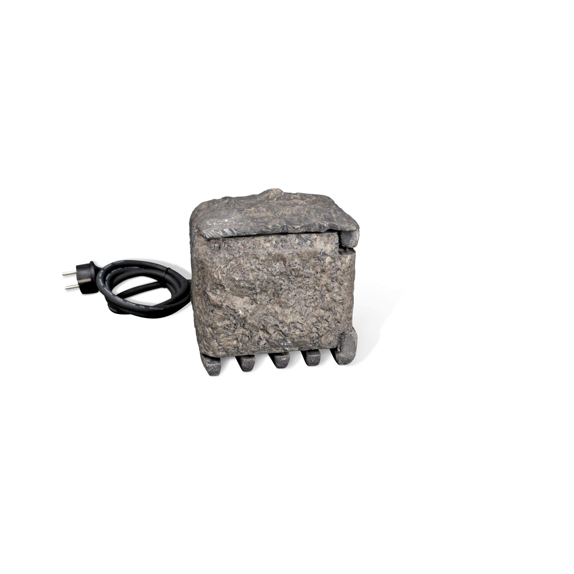 Stromverteiler in Steinoptik mit Kabel und Stecker