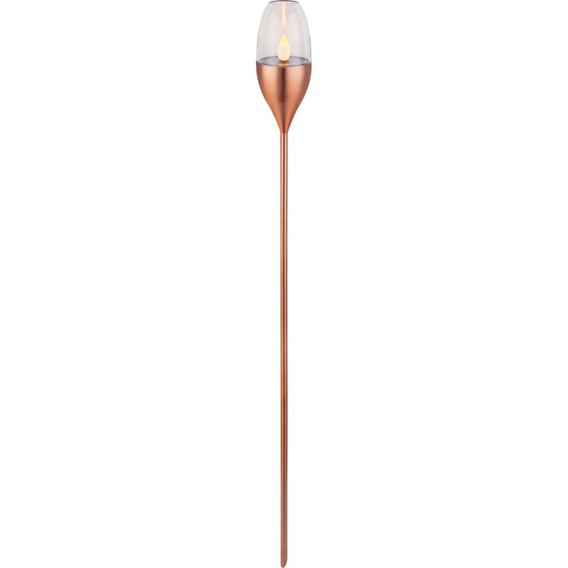 Kupferfarbene Solar-Fackel mit Flamme