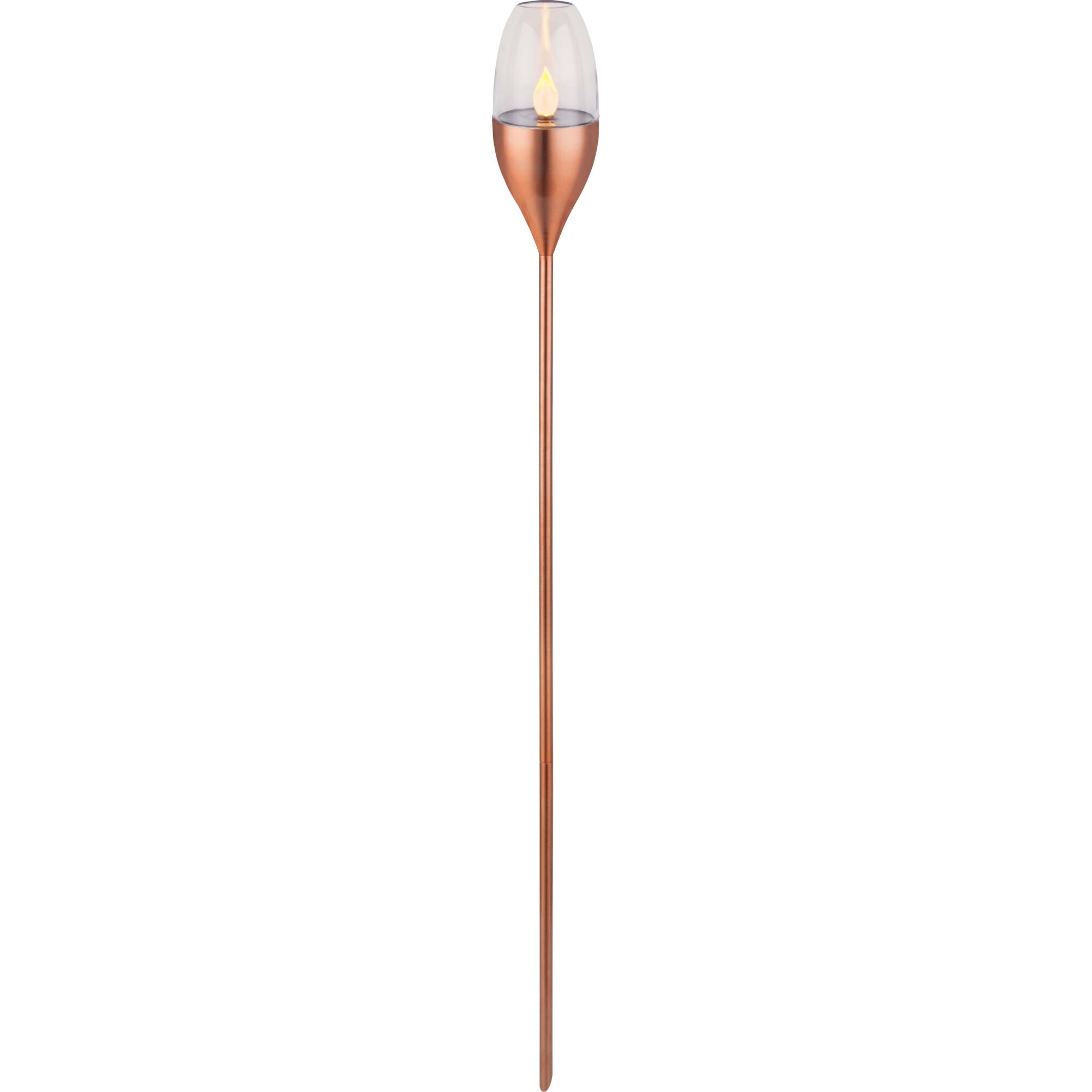 Kupferfarbene Solar-Fackel mit Flamme