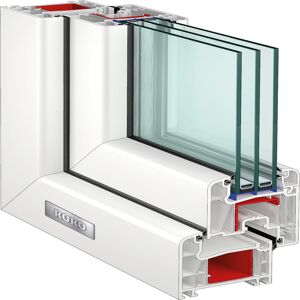 Kunststofffenster weiß 800 x 1000MM DIN R