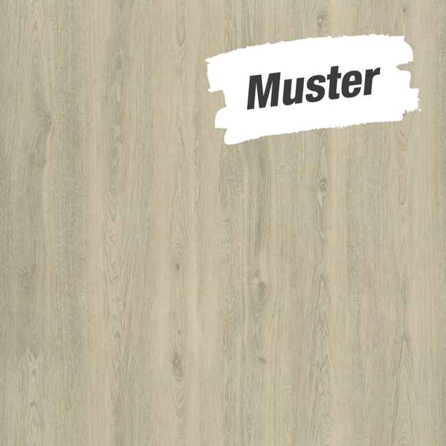 Bild von Handmuster zum Vinylboden 'Comfort' Polar Oak beige, grau 10,5 mm