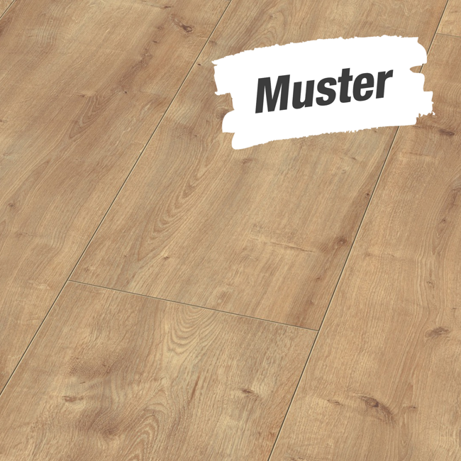 Bild von Muster zum Laminat 'Mediterran 4V XL' Eiche Burlington braun 8 mm