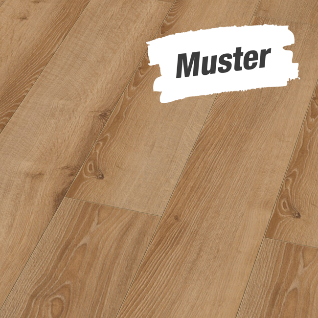 Bild von Muster zum Laminat 'Extravagant Dynamic Narrow' Eiche Kandis Braun 8 mm