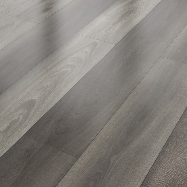 Bild von Laminat 'Savanne 4V' Tortuna dunkelbraun 7 mm