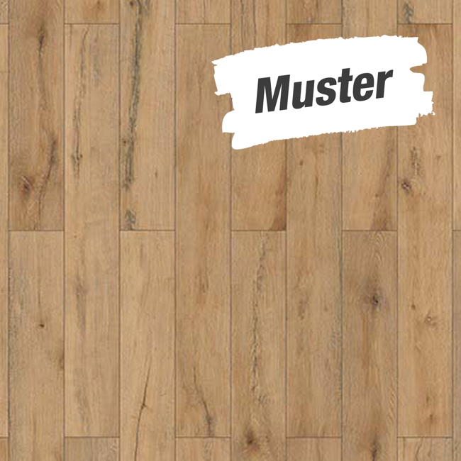 Bild von Muster zum Vinylboden 'Greenvinyl' Risseiche dunkel 4 mm