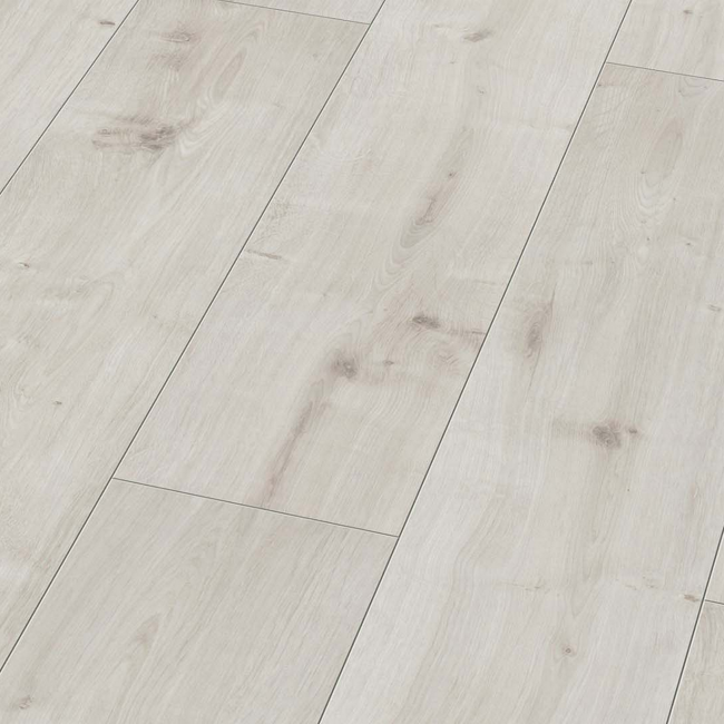 Bild von Laminat 'Galaxy 4V' Eiche Lyon hellgrau 8 mm