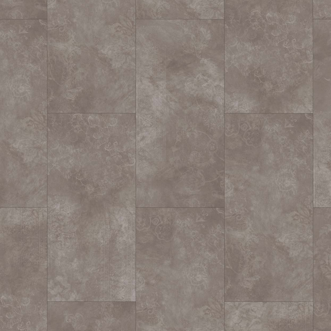 Bild von Vinylboden 'Modular ONE' Beton Ornament dunkelgrau 8 mm
