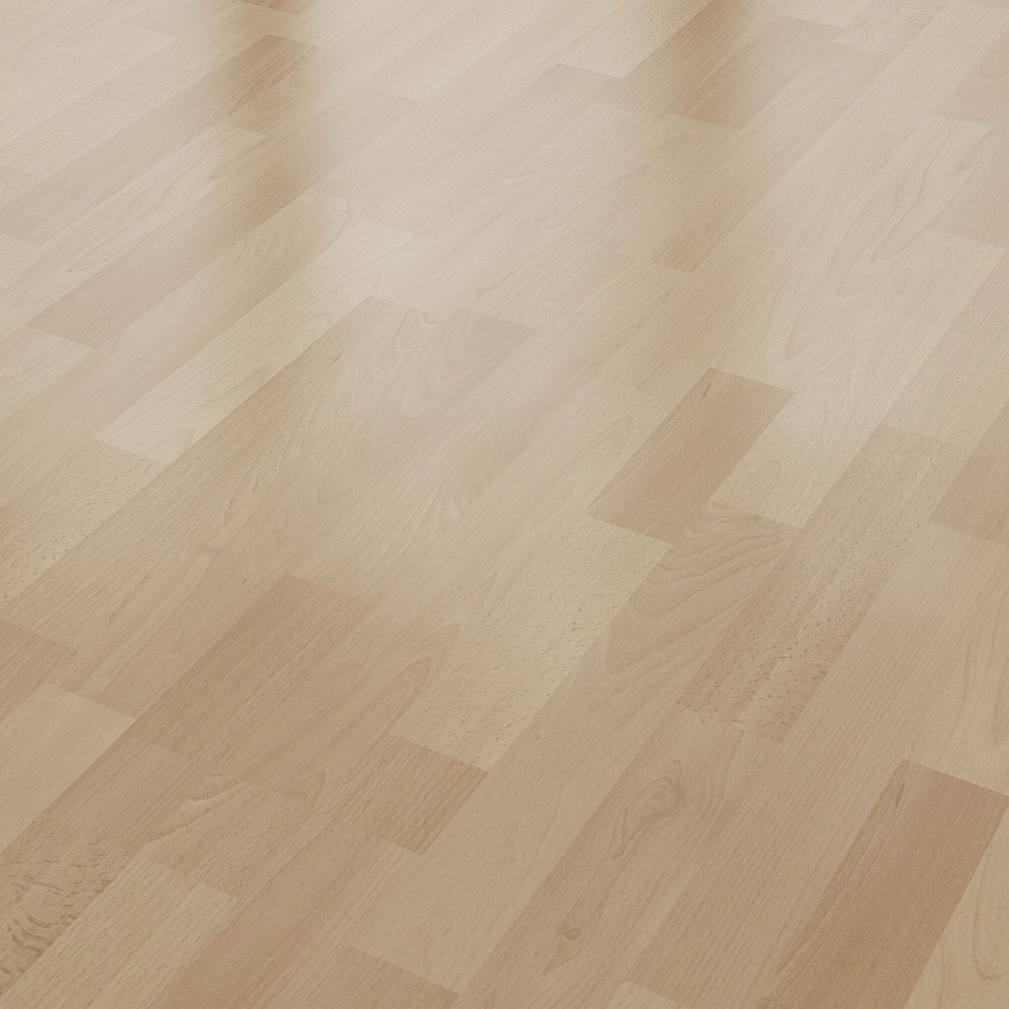 Heller Laminatboden in Buchenholzoptik