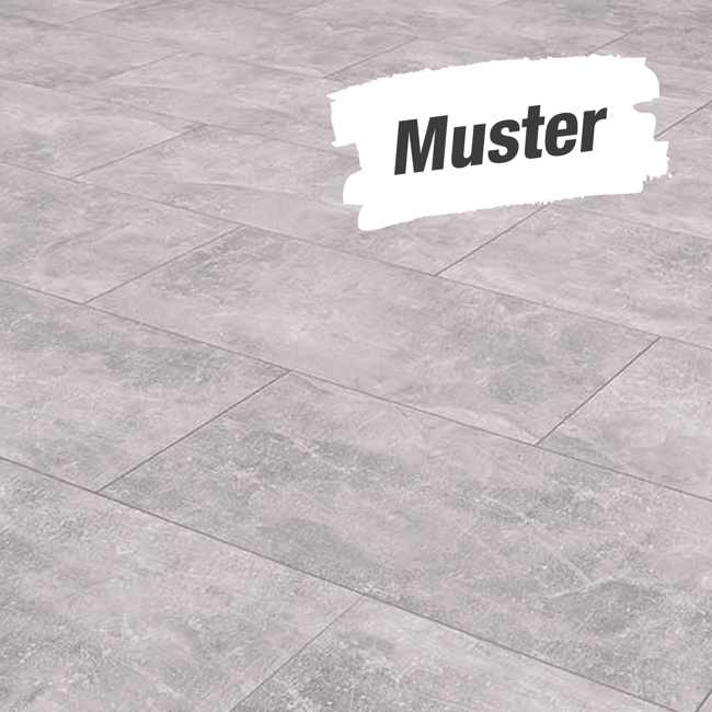 Bild von Muster zum Laminat 'Canyon' Estrich grau 8 mm