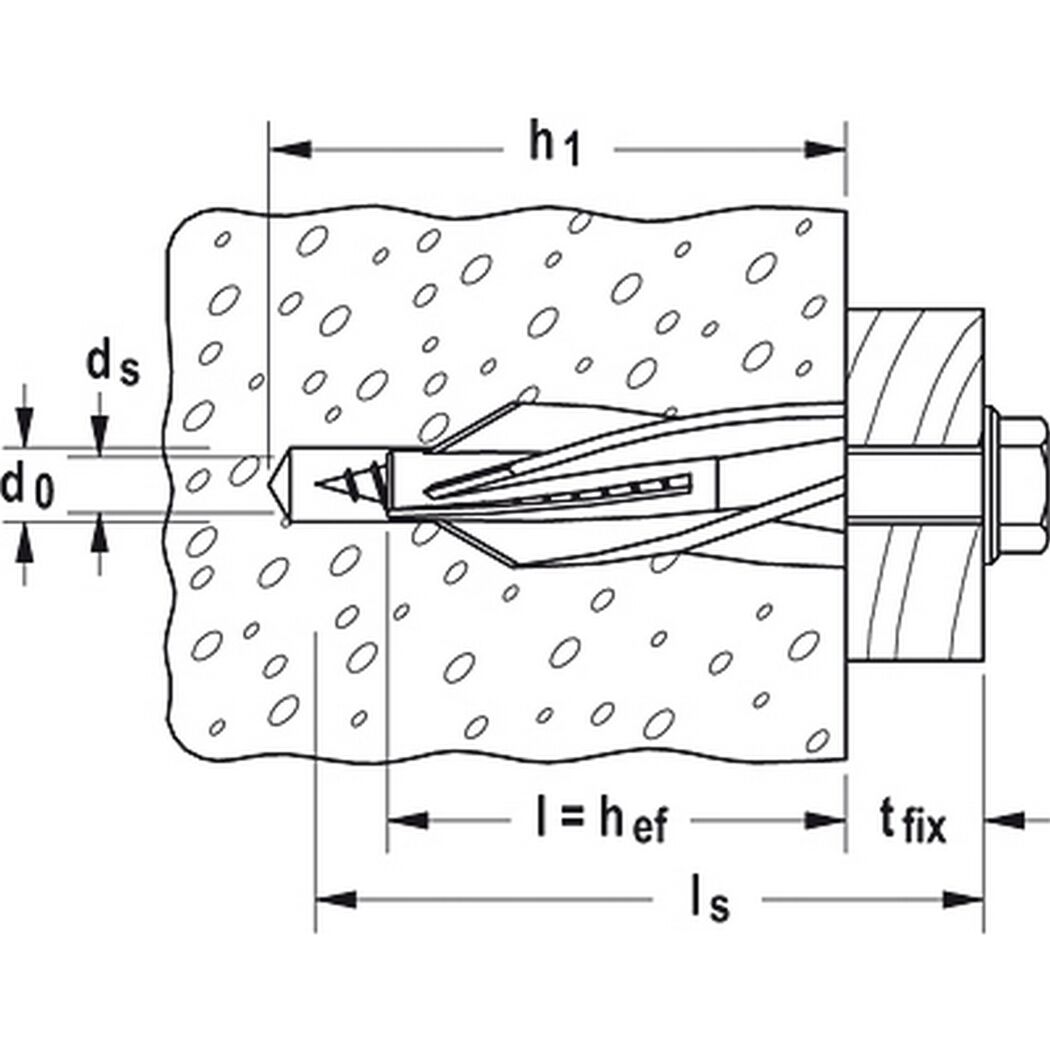fischer Gasbetondübel GB 8 25 Stück
