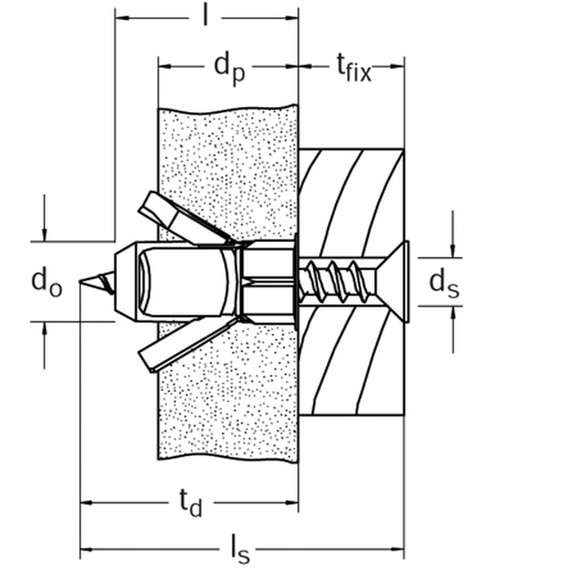 fischer Plattendübel PD 10 S mit Schraube 5 Stück