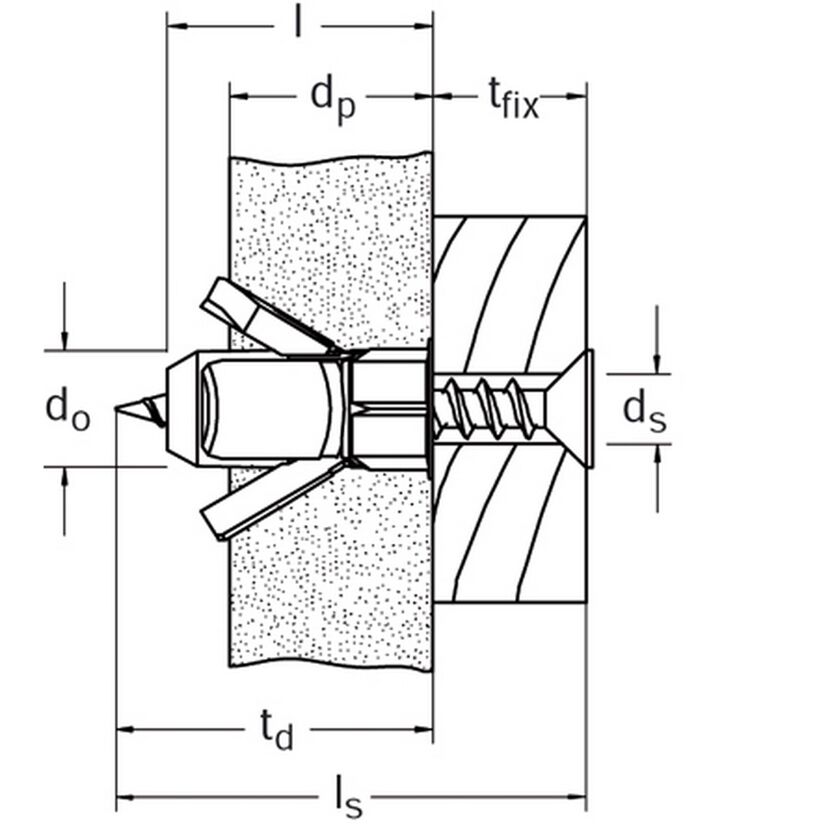 fischer Plattendübel PD 8 S mit Schraube 5 Stück