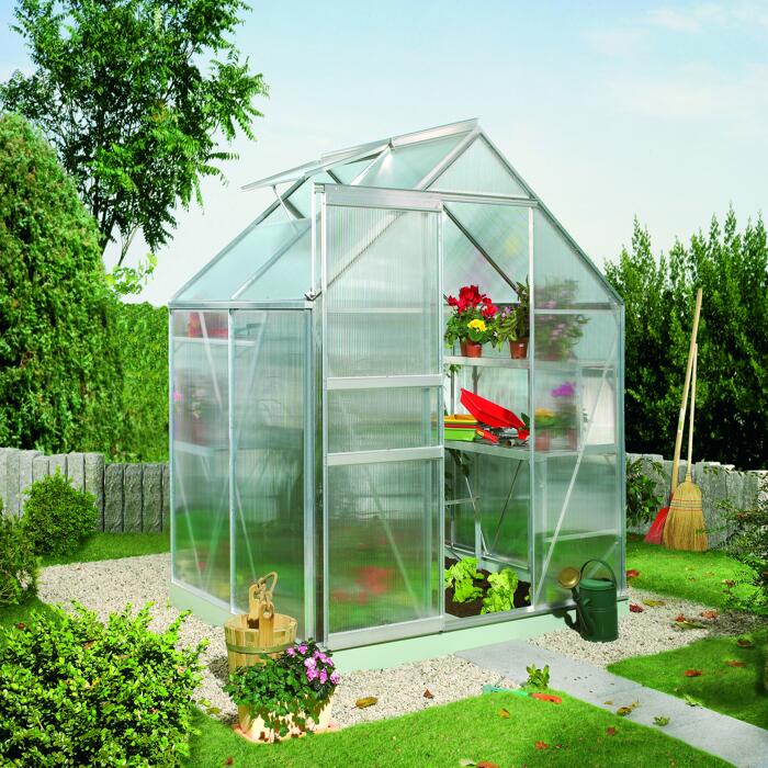 Vitavia Gewächshaus 'Calypso 3000' silbern HKP 4 mm ǀ toom Baumarkt