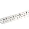Weißes PVC-Eckschutzprofil mit Löchern