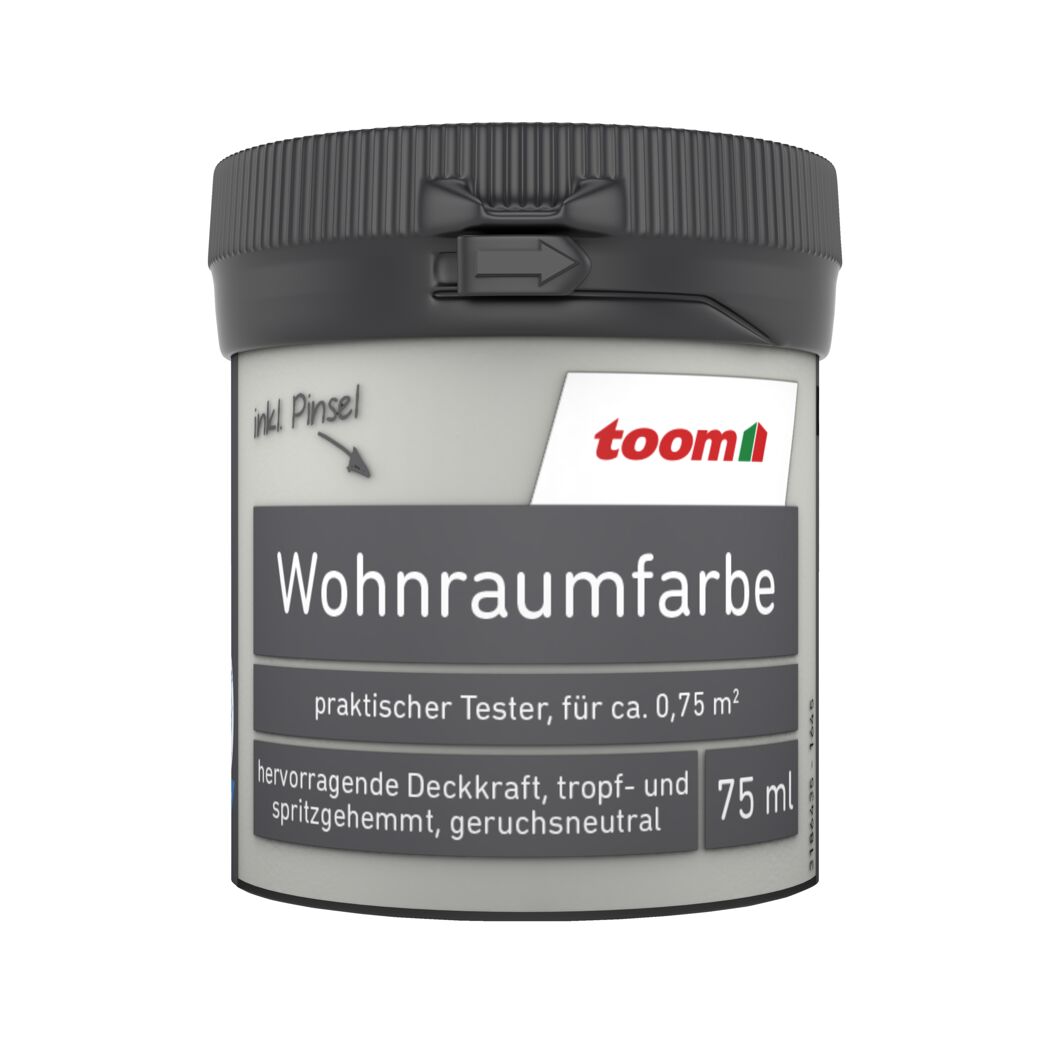 Wandfarbe lichtgrau matt 75 ml