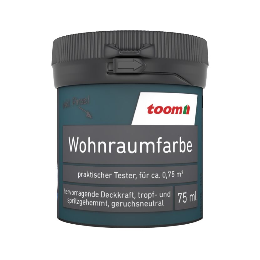 Wohnraumfarbe petrolfarben matt 75 ml
