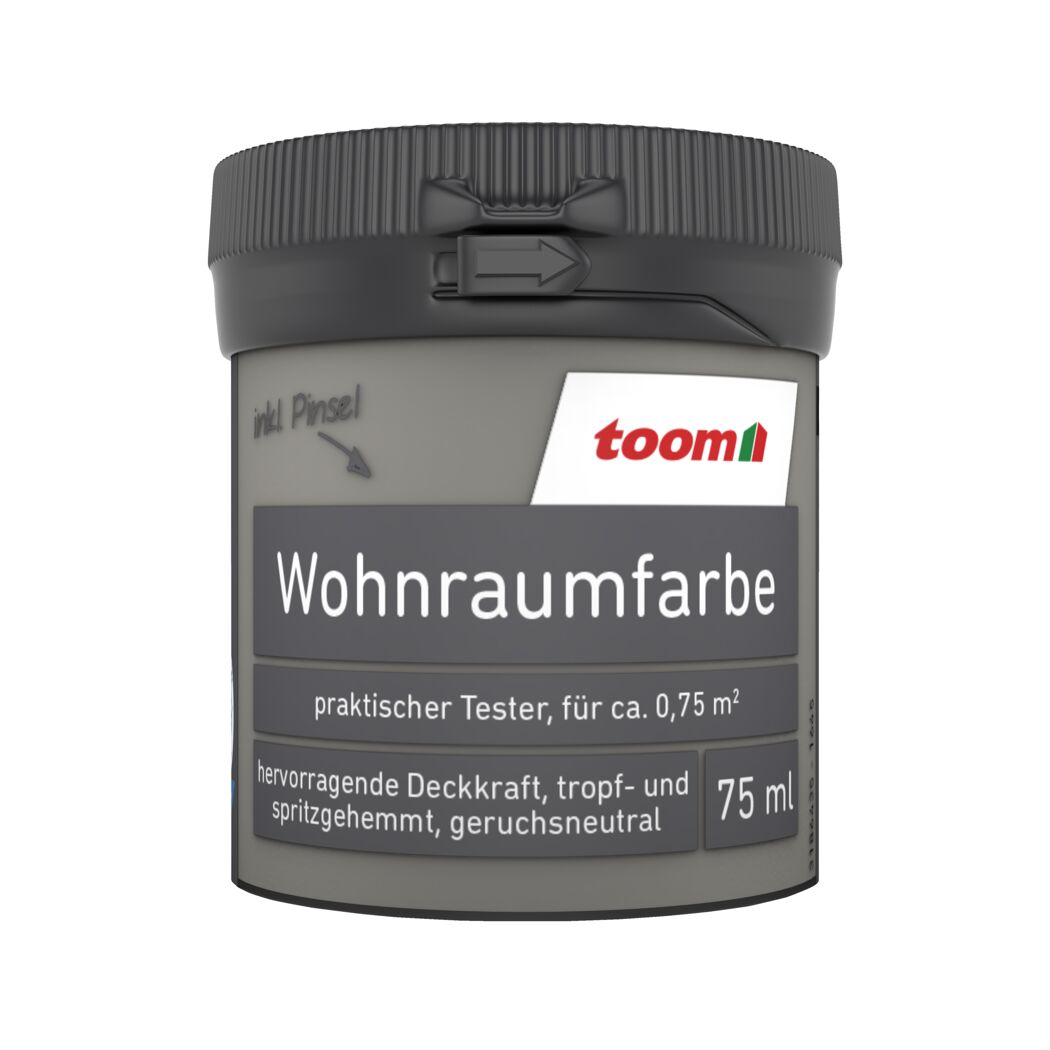 Wohnraumfarbe steingrau matt 75 ml