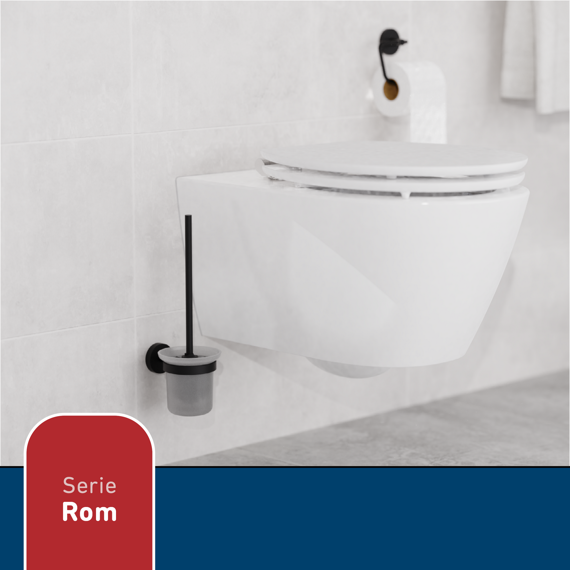 WC-Bürstengarnitur 'Rom' mattschwarz + product picture
