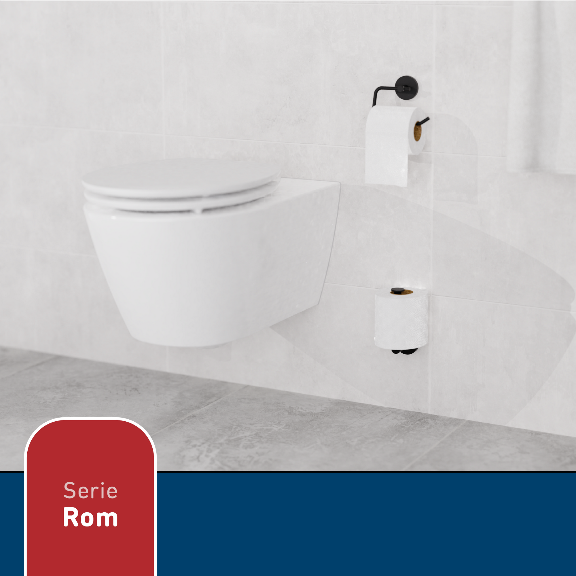 Toilettenpapierhalter 'Rom' mattschwarz + product picture