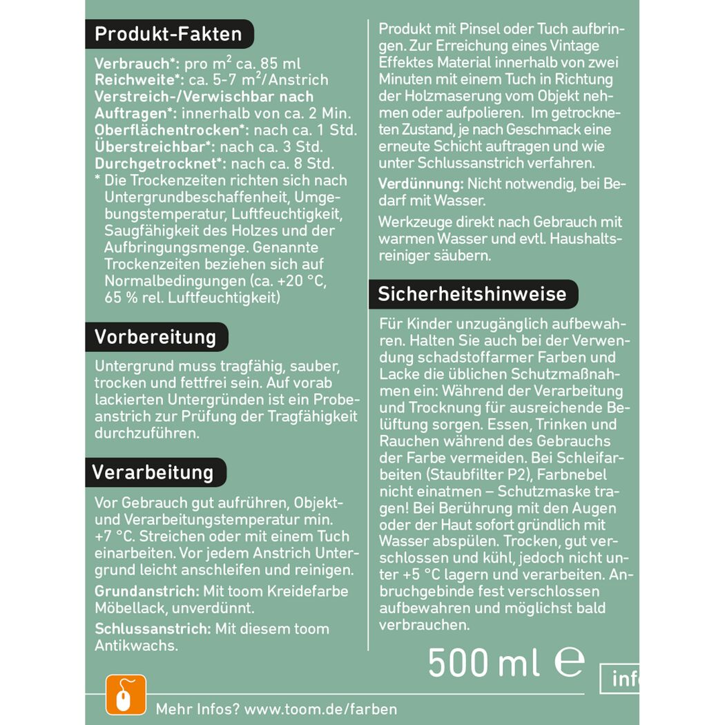 Antikwachs antikbraun matt 500 ml
