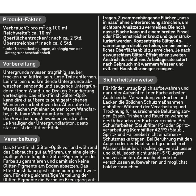 Produktinformation zu toom Glitterlasur Silber