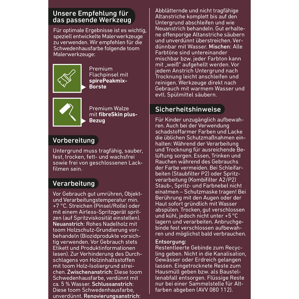 Schwedenhausfarbe anthrazitfarben 2,5 l