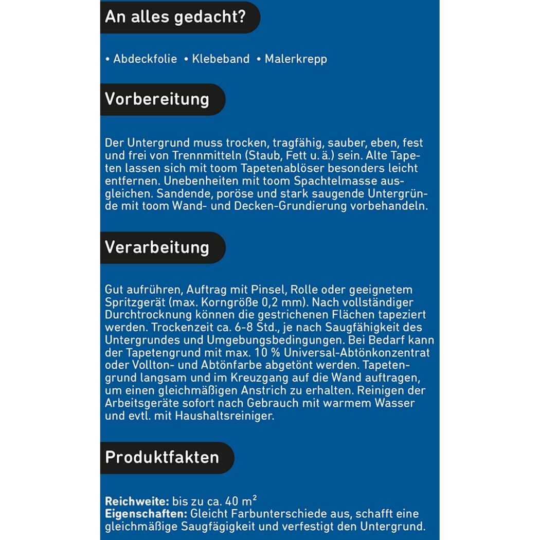 toom Tapetengrund weiß