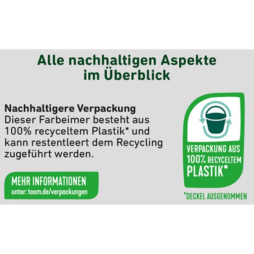 Verpackung aus 100% recyceltem Plastik.