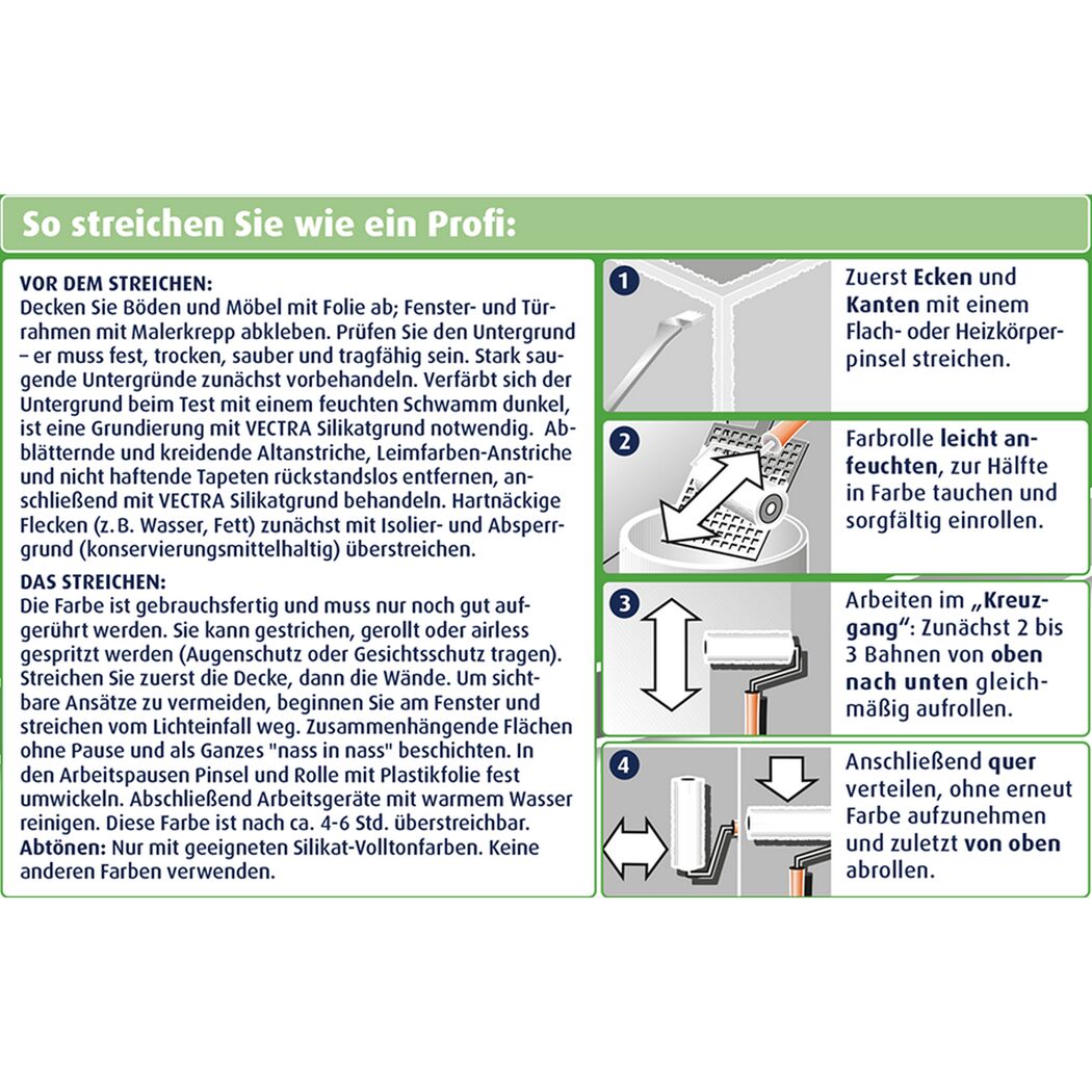 Silikat-Wandfarbe weiß matt 10 l