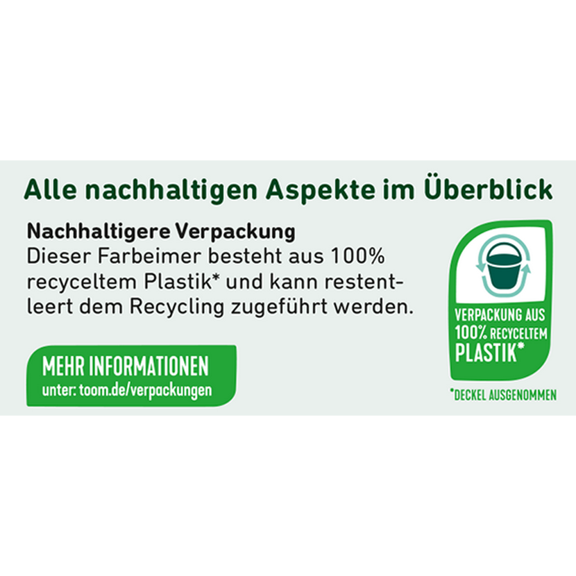 Verpackung aus 100% recyceltem Plastik.