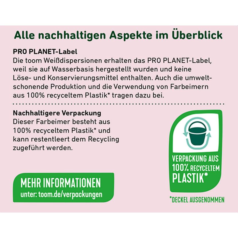 Nachhaltige Verpackung aus 100% recyceltem Plastik.
