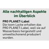 PRO PLANET-Label für umweltschonende Lacke auf Wasserbasis