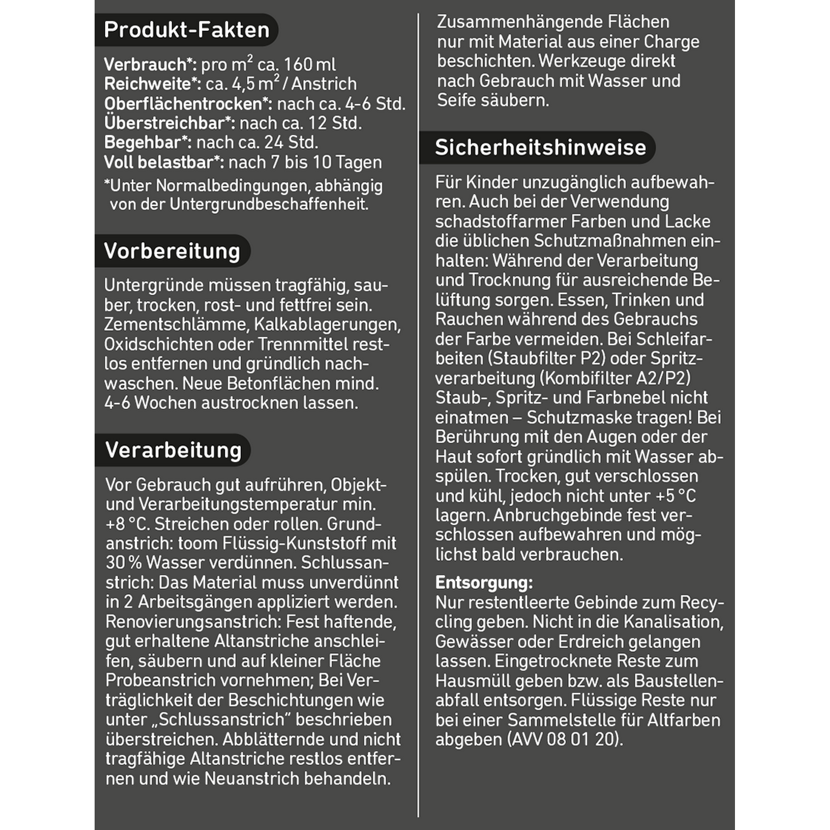 Produktinformation zu Flüssigkunststoff