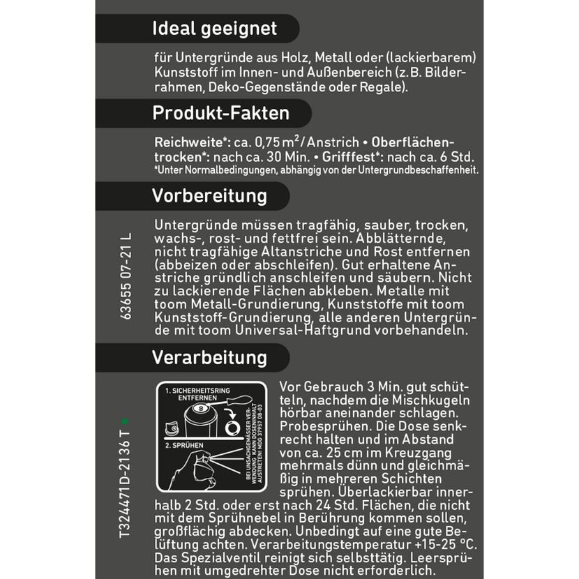 Anleitung zur Verwendung von Sprühlack