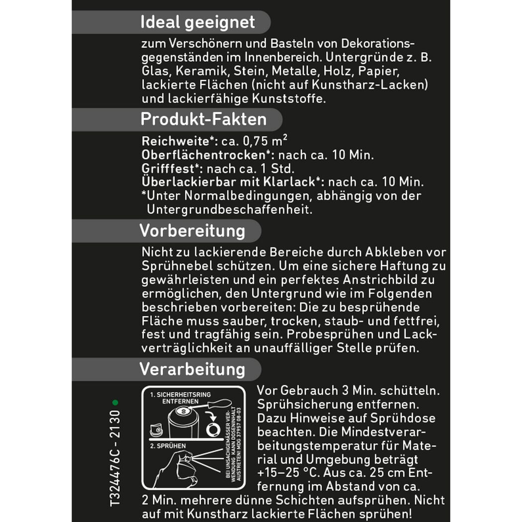 Anleitung für silbernen Glitzerspray