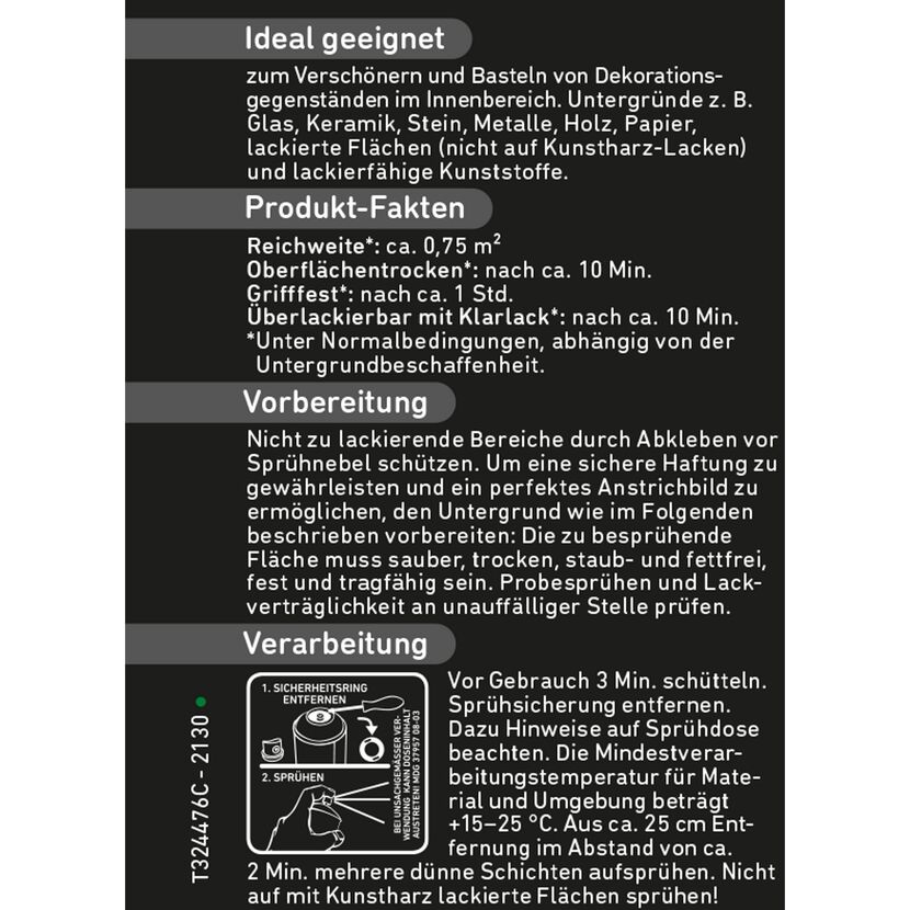 Anleitung für silbernen Glitzerspray